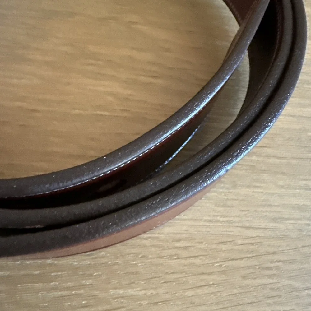 Hanks Belts Brown Leather Belt Size 42 Made in USA Model 2400